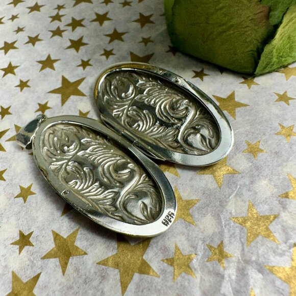 NEW Real Silver (not plated) Locket on a Silver Tone Chain - Picture 3 of 4